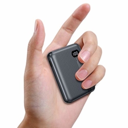 AINOPE Power Bank, eines der kleinsten tragbaren 10000mAh 3A PD QC 3.0 Ladegeräte, 18W Telefonakku mit DREI Ausgängen, [LED-Anzeige] kompatibles iPhone, iPad, Samsung Galaxy usw. - 1