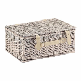 anndora Picknickkorb 4 Personen Weidenkorb Beige mit Zubehör 21 Teilig - 1