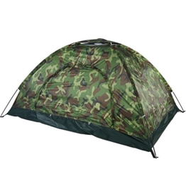 Filfeel Campingzelt, Outdoor Camping Zelt Camouflage 2 Personen UV Schutz wasserdichte Familie Reise Dome Wasserdicht Festival Wandern Klappzelte mit Tragbaren Tragetasche - 1