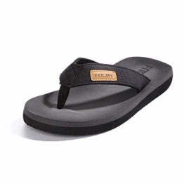 FITORY Herren Flip Flops Surfen Zehentrenner Sports Sandalen Beach/Pool Pantoffeln Schwarz Gr.45 - 1
