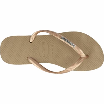 Havaianas Damen Slim Logo Metallic Zehentrenner, Gold (Rose Gold/Rose Gold 5282), 41/42 EU - 3