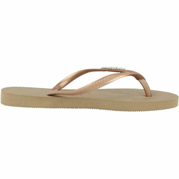 Havaianas Damen Slim Logo Metallic Zehentrenner, Gold (Rose Gold/Rose Gold 5282), 41/42 EU - 6