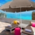 HENGMEI 200cm Sonnenschirm Marktschirm Strandschirm Gartenschirm Ampelschirm Balkonschirm Kurbelschirm Neigbar Terrassenschirm, Taupe … - 8