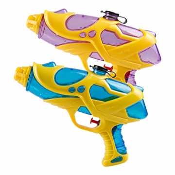 infinitoo 2 Stück Wasserpistole Spritzpistolen Set 200ml Water Gun mit 8-10 Meter Reichweite Blaster Spielzeug für Kinder Party Strand Pool etc. - 2