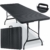 KESSER® Buffettisch Tisch klappbar Kunststoff 180x75 cm Rattan Optik Campingtisch Partytisch Klapptisch Gartentisch für Garten Terrasse und Balkon zusammenklappbar 6 Personen ink. Tragegriff Anthrazit - 1