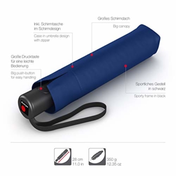 Knirps Taschenschirm A.200 Medium Duomatic – Kompakt und sturmfest – Windkanal getestet – Blue - 3
