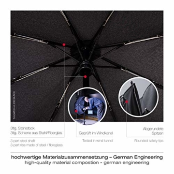 Knirps Taschenschirm A.200 Medium Duomatic – Kompakt und sturmfest – Windkanal getestet – Blue - 5