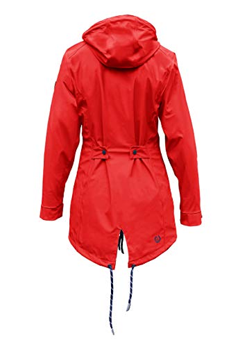 MADSea Damen Regenmantel Friesennerz rot wasserdicht, Farbe:rot, Größe:44 - 4