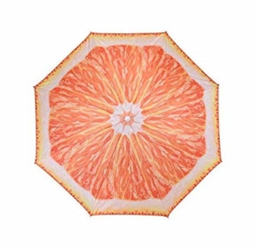 Meinposten Sonnenschirm Ø 155 cm Strandschirm knickbar Schirm Balkonschirm Gartenschirm (Orange) - 1