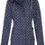 Michael Heinen Damen Softshellmantel gepunktet gestreift Parka Outdoor Mantel Kapuze Übergang 42 XL Navy - 1