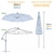 MOHOO Sonnenschirm Hülle mit Stab, Ampelschirm Schutzhülle 2 bis 4 M Große Sonnenschirm Abdeckung,UV-Schutz, durchgängiger Reißverschluss,Winddicht und Schneesicher,Oxford Gewebe - 5