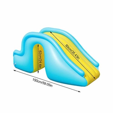 mooderff Aufblasbare Wasserrutschen PVC Pool Rutsche Schwimmbad Liefert Kinder Wasserspiel Freizeitanlage - 2