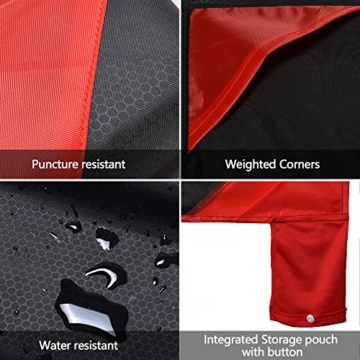 Odoland Picknickdecke 110 x 160 cm Stranddecke wasserdichte Sandabweisende Tragbare Camingmatte Ultraleicht Kompakt Strandtuch für BBQ, Strand, Reisen, Camping und Picknick - 4