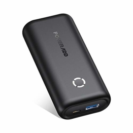 POWERADD Powerbank EnergyCell 10000mAh Mini Externer Akku USB Power Bank Kompaktes Leichtes Tragbares Ladegerät für Handy, iPhone iPad Samsung Galaxy Huawei und Andere Smartphones-Schwarz - 1