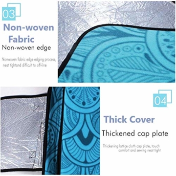 SaiXuan Picknickdecke 200 x 200 cm Outdoor Stranddecke wasserdichte sanddichte tolle Picknick-Matte Fleece wärmeisoliert wasserdicht mit Tragegriff (Pfauenblau) - 2
