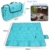 SaiXuan Picknickdecke 200 x 200 cm Outdoor Stranddecke wasserdichte sanddichte tolle Picknick-Matte Fleece wärmeisoliert wasserdicht mit Tragegriff (Pfauenblau) - 3