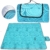 SaiXuan Picknickdecke 200 x 200 cm Outdoor Stranddecke wasserdichte sanddichte tolle Picknick-Matte Fleece wärmeisoliert wasserdicht mit Tragegriff (Pfauenblau) - 1
