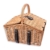 Schramm® Picknickkorb aus Weidenholz mit Henkel für 2 Personen hochwertiger Weidenkorb mit Picknickdecke Picknickset innen blau kariert - 7