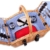 Schramm® Picknickkorb aus Weidenholz mit Henkel für 2 Personen hochwertiger Weidenkorb mit Picknickdecke Picknickset innen blau kariert - 8
