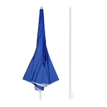 Sekey® Sonnenschirm 160 cm Marktschirm Gartenschirm Terrassenschirm Blau Rund Sonnenschutz UV20+ - 4