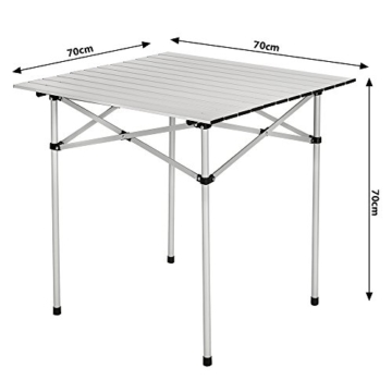 TecTake Klapptisch Campingtisch Gartentisch Campingmöbel - Diverse Modelle - (70x70x70cm (Model 401169)) - 6