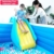 Wasserrutsche,Pool Rutsche Aufblasbar Wasserspielcenter Aquarium Kinder Aufblasbare Burg Kinder Outdoor Kinderspielplatz Home Indoor Aufblasbares Spielzeug+Manuelle Luftpumpe 150 X 62 X 90 Cm - 8