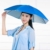 Xpccj Regenschirmhut Kappe Angelkappe Strandschirm Regenschirm Regenschirm Hut Faltbare Kopfbedeckung Kopfbedeckung für Sommer Zeit Outdoor, nicht null, blau, 80 cm - 3