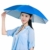 Xpccj Regenschirmhut Kappe Angelkappe Strandschirm Regenschirm Regenschirm Hut Faltbare Kopfbedeckung Kopfbedeckung für Sommer Zeit Outdoor, nicht null, blau, 80 cm - 1