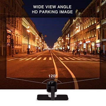 AUTO-VOX M1 Rückfahrkamera mit Monitor, IP68 wasserdichte AutoKamera für Einparkhilfe Rückfahrhilfe mit Stabiler Signalübertragung, 4.3'' TFT LCD Rückansicht Bildschirm - 7