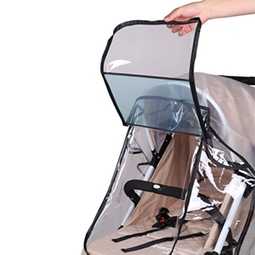 bemece Universal Regenschutz für Kinderwagen, Regenverdeck für buggy, Bequemes Zugangsfenster, Gute Luftzirkulation, Schadstofffrei - 3