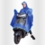 EMVANV Regenmantel für Motorrad, wasserdicht, für Elektromobile, Roller, Motorrad, Regenponcho mit Spiegelschlitzen, reflektierende Streifen für sicheres Fahren bei Nacht., blau - 3