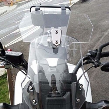 eSynic Windschutzscheibenverlängerung für Motorrad, verstellbar, zum Anklippen, für Motorrad, transparent - 5