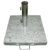 Nexos Sonnenschirmständer 30kg polierter Granit Edelstahl eckig 45 x 45 cm Schirmständer mit Griff und Rollen - 1