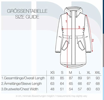 OXMO Jolina Damen Regenmantel Regenjacke Übergangsjacke, Größe:M, Farbe:Insignia Blue (194010) - 7
