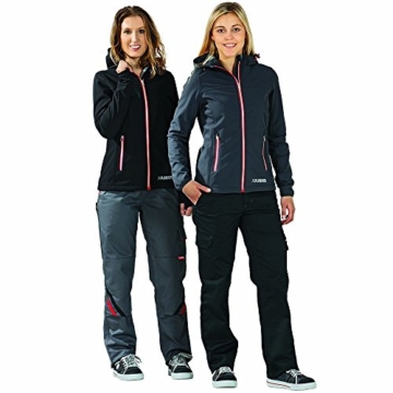 Planam Damen Sofshell Jacke Winter Unit, größe XS, schwarz / rot / mehrfarbig, 3735040 - 6