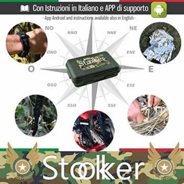 Professionelles Militär Survival Kit Komplett Dritte Generation Notfall Berg Trekking Wandern Outdoor 11in1 Taschenlampe Armband Paracord Handlich Multifunktion Feuerstahl Messer Reise Camping Scout - 2