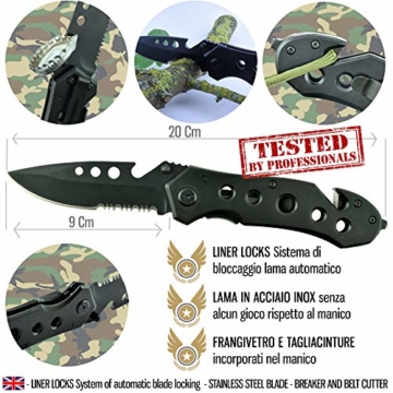 Professionelles Militär Survival Kit Komplett Dritte Generation Notfall Berg Trekking Wandern Outdoor 11in1 Taschenlampe Armband Paracord Handlich Multifunktion Feuerstahl Messer Reise Camping Scout - 5