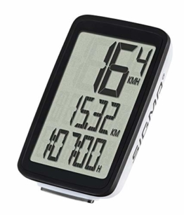 Sigma Sport Fahrrad Computer Pure 1 ATS, 4 Funktionen, Großes Display, Kabelloser Fahrradtacho, Schwarz - 1