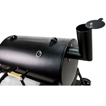 TAINO XL Smoker Bayamo BBQ GRILLWAGEN Holzkohle Grill Grillkamin Standgrill Räucherofen Grilllok - 6