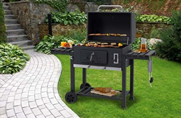 Tepro Grillwagen Toronto XXL Holzkohlegrill, Anthrazit/Edelstahl - 2