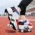 Fbestxie Multifunktionale Deformation Schuhe Quad Skate Rollschuhe Skating Outdoor Sportschuhe Für Erwachsene Sneakers Mit Rollen,White Blue,39 - 2