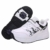 NNN Sportschuhe Skateboard Outdoor Gymnastik Turnschuhe Jungen Mädchen Freizeitschuh Schuhe Mit Rollen Drucktaste Einstellbare Skateboardschuhe Für Kinder Mädchen Junge Erwachsene,White1-42… - 3