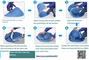Queta Strandmuschel pop up tragbar Strandzelt für 2-3 Personen UV-Schutz für Familie BBQ Strand Garten Camping - 4