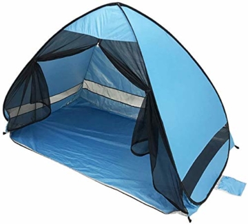 Queta Strandmuschel pop up tragbar Strandzelt für 2-3 Personen UV-Schutz für Familie BBQ Strand Garten Camping - 1