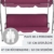 ArtLife Hollywoodschaukel 3-Sitzer mit Dach & Sitzauflage – Gartenschaukel 200 kg belastbar – Schaukelbank für Garten & Terrasse - rot - 7