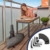 Baser Sonnenschirmständer für Balkon Wand mit befüllbarem Sandsack am Balkongeländer, Alternativ Sonnenschirm Balkonhalterung oder befestigung ohne bohren, für kleine sonnenschirme (20 KG, Dunkelgrau) - 5