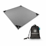 BERGBRUDER Nylon Picknickdecke - Pocket Blanket Wasserdicht, Ultraleicht & kompakt - Ground Sheet, Campingdecke, Stranddecke mit Tasche und Karabiner (200cm x 140cm) - 1