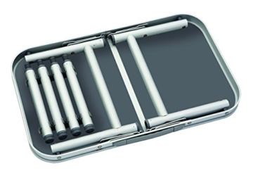Bo-Camp Campingmöbel BC Tisch, abnehmbare Füße, Aluminium, 34 x 56 cm, Grau - 6