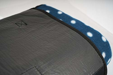 CampFeuer Picknickdecke wasserdicht 200x200 cm | blau | Muster: Punkte | XXL Campingdecke | Stranddecke isoliert - 4