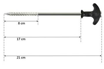 CampFeuer - T-Pegs, Heringe, Erdnägel für Campingzelt, Bivvy, Anglerzelt und Pavillon, Auswahl in Menge und Länge (10 Stück à 30 cm) - 9